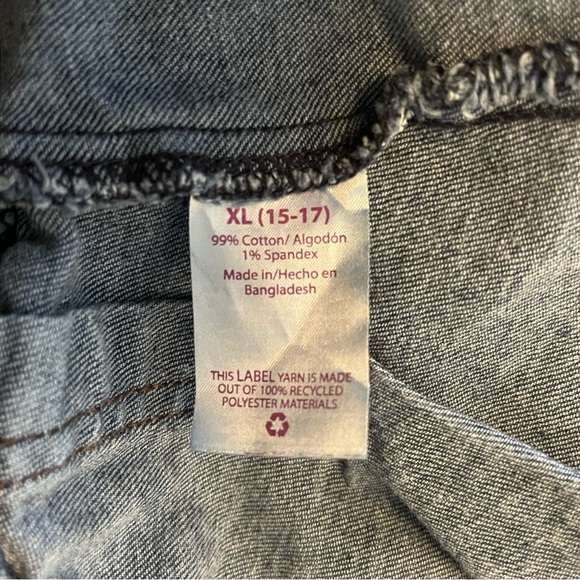 NO BOUNDARIES VINTAGE CUTE COTTON DARK BLUE ACID WASH PLEATED MINI SKIRT - Picture 4 of 6